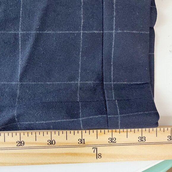 Ermenegildo Zegna Navy Blue Grid Plaid Wool Suit Jacket & Pants - Size 52L - Picture 15 of 15